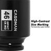 CASOMAN 1/2" Drive x 46mm Deep Impact Socket, 6-Point, 78mm