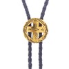 Jeilwiy Cross Bolo Tie for Men Indian Bolo Tie Gold