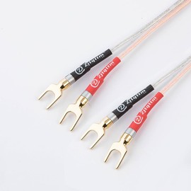 Zjlqltm 13AWG Y Plug Ultra-Pure OFCSpeaker Wire for Home Theater, Gold-Plated Connectors, Hi-Fi Audio Cable for Amplifier Subwoofer Surround Sound Systems 6.6FT