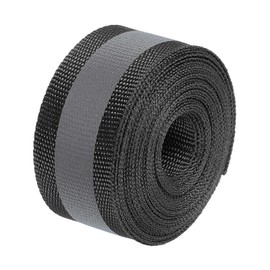 PATIKIL Reflective Tape Strip, 0.8" x 10FT High Visibility Reflective Strip Sew-on Reflective Tape DIY Safety Fabric Webbing for Bags Clothes Raincoats, Black