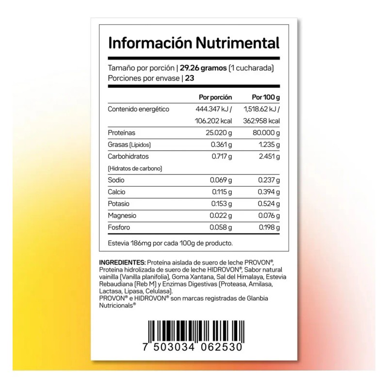 Protena Aislada e Hidrolizada Iso H Primetech, 23 Serv con