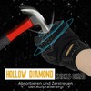 HANDLANDY Fingerless Work Gloves for Men Women, Padded, Non-Slip, Shockproof,