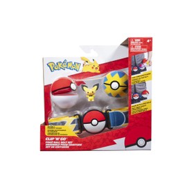 Pokémon Clip 'N' Go Belt Set - Includes Themed Belt and 2-Inch Pichu Battle Figure with Poké Ball and Quick Ball Accessories