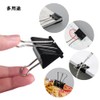 Clips, Double Clips, 0.75 inches (19 mm), 60 Pcs, Small