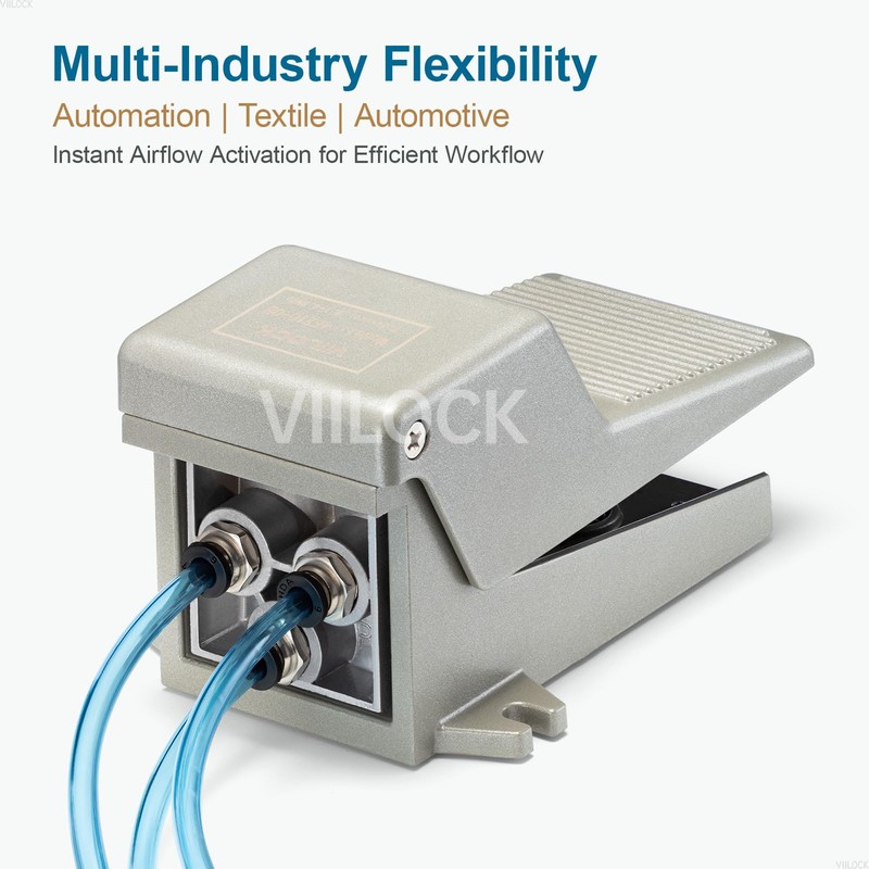 VIILOCK Pneumatic Foot Pedal Valve Kit, 1/4" NPT 5 Way