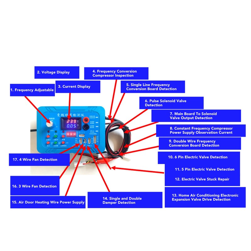 Inverter Refrigerator Tester Variable Frequency Board Testing Instrument Solenoid Valve