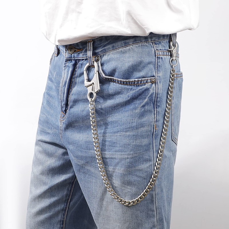 [Ahiller] Sturdy Wallet Chain, [Double Locking Carabiner, Stainless Steel Chain],