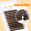 W Eyelash Extensions D Curl 0.07mm 8-15mm Mix Tray Brown