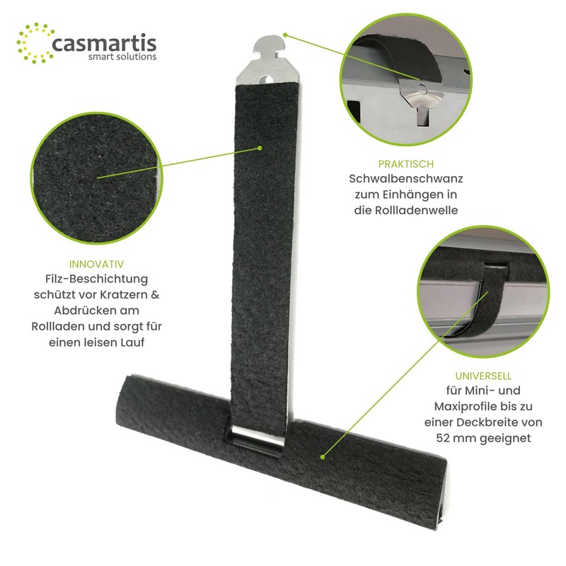 casmartis Roller Shutter Suspension Spring with Felt Coating for Scratch
