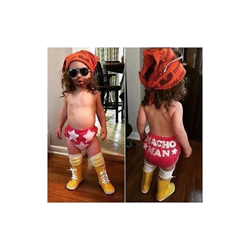 Macho Man Randy Savage Orange Print Bandana New