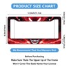 2PCS Anime License Plate Frame Red Lightning Black Cool License