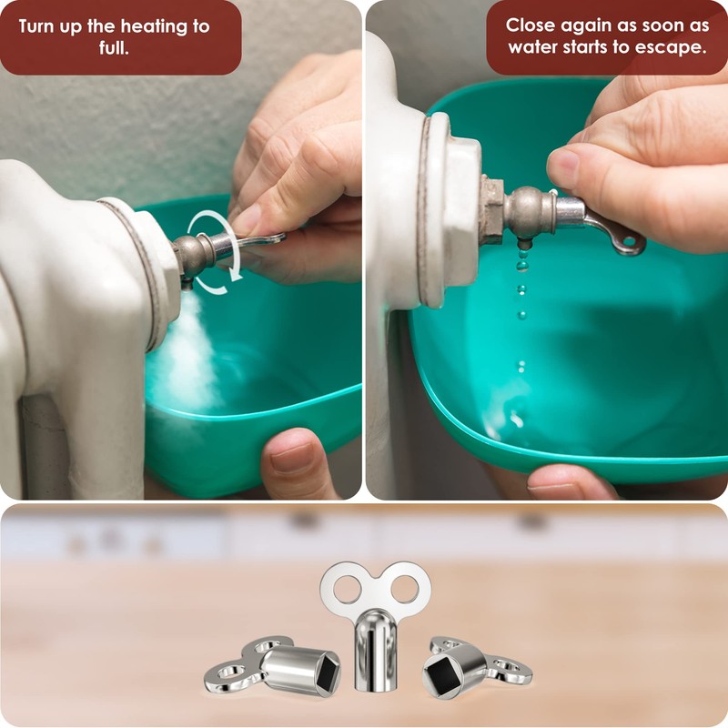 3X WEIDEBACH® Radiator Bleed Keys, for All radiators Radiator Valve