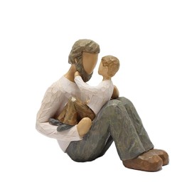 Figurine Statue Father and Child Sculpted Hand-Painted Figurines Gift for Father’s Day Home Decoration Resin Ornaments Father's Love Statues 5.9” Sculpture USD$3099USD$30.99
