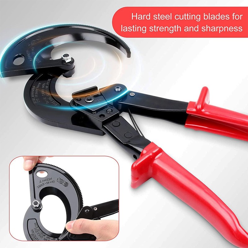 Jargrovs Cable Cutter with Ratchet, Cable Cutter, HS-520A Ratchet Cutter