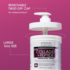 Advanced Clinicals Loción Corporal E Hidratante Facial Con Péptidos De Colágeno Loción De Colágeno Con Péptidos Para Mujeres Y Hombres Que Ayuda A Mejorar El Aspecto De La Piel Arrugada Con