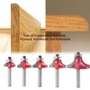 Saipor 5pcs 1/4” Shank Round Over Router Bit Roundover Edging