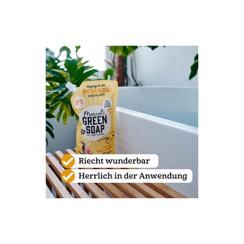 Marcel's Green Soap - Duschgel Vanille & Kirschblüte - Waschlotion