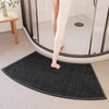 EUPXRHY Non-Slip Curved Bath Mat, Semi Circle Bathroom Rug, Quick