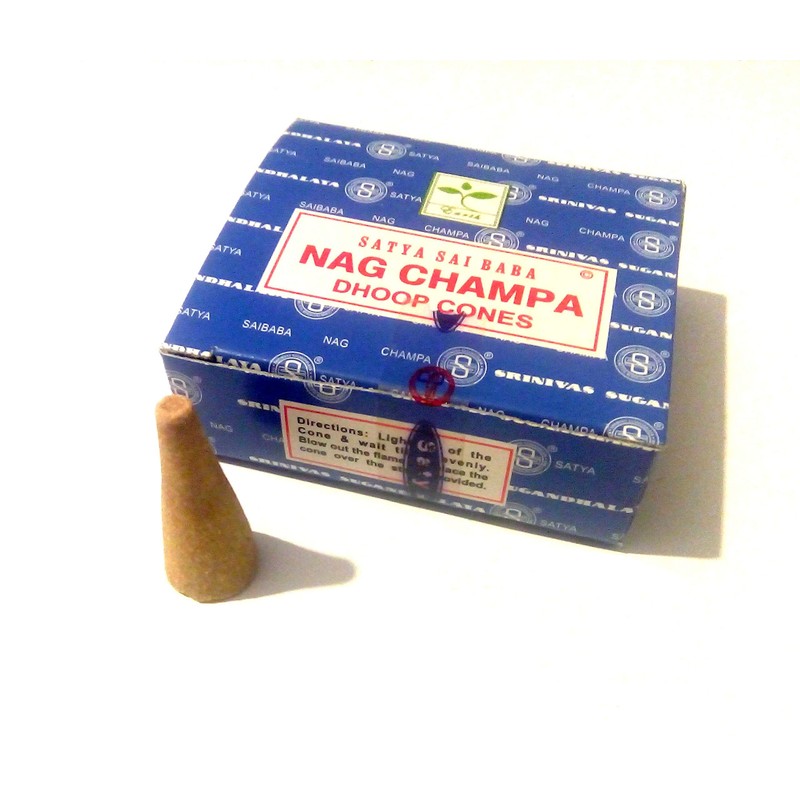 Satya Nag Champa Incense Cones, 12 Cones x 12 Packs