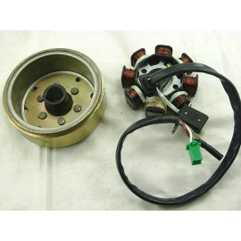 GY6 STORE 150cc STATOR WITH FLYWHEEL FOR SCOOTERS WITH GY6 MOTORS (5 PIN 3 PLUGS) (TYPE 1)