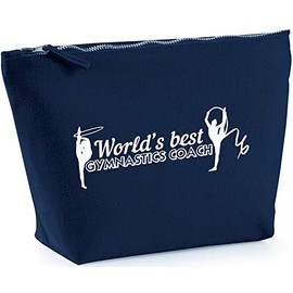 Hippowarehouse World's best gymnastics coach printed make up cosmetic wash bag 18x19x9cm