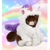 DolliBu Brown Cat Unicorn Plush Stuffed Animal Toy - Super