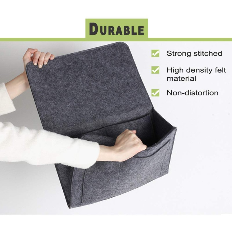 DOURR Felt Bedside Caddy Bed Dorm Bunk Organizer Storage Pocket