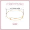 UNICRAFTALE 15 Pcs Adjustable Wire Blank Bangles Golden Expandable Bangle
