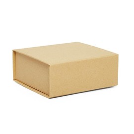 Collapsible Gift Box With Magnetic Closure - 4 X 4-3/8 X 1-3/4- Natural - Package 5 | Quantity: 5
