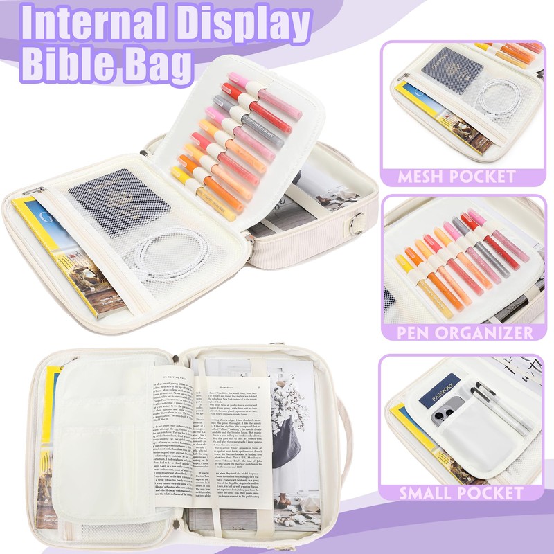 Corduroy Bible Cover Case for Women Grils Bible Cover with