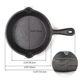 HAWOK Dia.3.9 inch Pre seasoned Cast Iron Mini Skillet set of 12