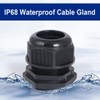 Gebildet 50Pcs Cable Gland, PG7 Plastic IP68 Waterproof Adjustable 3-6.5mm