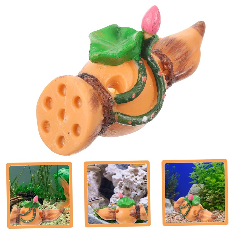 Levemolo Realistic Aquarium Lotus Root Fish Tank Decor Artificial Lotus