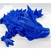 Dragon Baby Crystal Dragon Articulated 3D Printed Blue Fidget Toy
