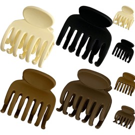 Baluue 8pcs Girls Hair Claw Clips Set Hair Bun Clip Snap Crimper Barrette for Women Perfect for Parties Events