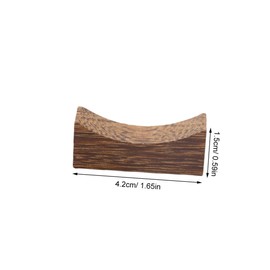 Cabilock 12 pezzi Supporto per Bacchette In Legno Supporto per Bacchette Giapponesi Riposo Bacchette Cinesi Porta Cucchiai Singolo Concavo Prodotti Domestici Wengue