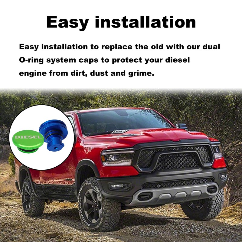 Diesel Fuel Cap Compatible with Dodge Ram, Magnetic Diesel Fuel