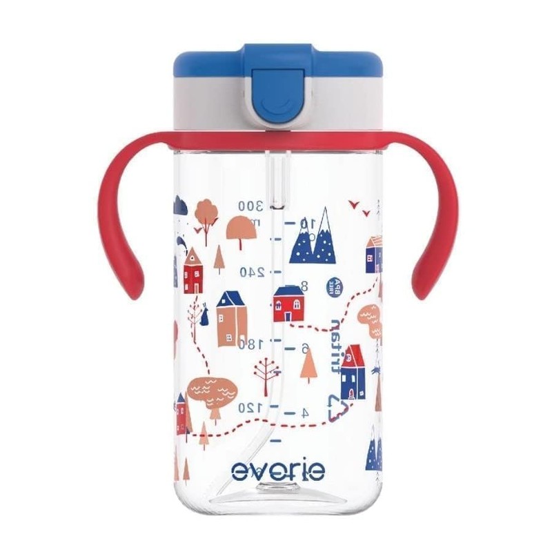 Evorie Tritan Spill Proof Toddler Straw Sippy Cup, 10 oz