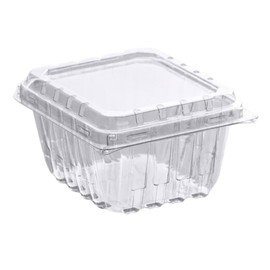 bark and lindy Plastic Berry Basket with Hinged Lids, Pint Size, for Blueberries, Raspberries, Strawberries, Tomatoes (12)