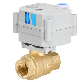 HSH-Flo 2 Way 1/2" DN15 12VDC 24VDC 24VAC Normally Closed Brass Position Feedback Motorized Electrical Ball Valve