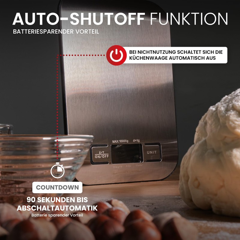 Digital Kitchen Scales 10 kg - High Precision Measurement up