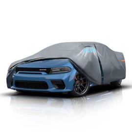 Waterproof Dodge Charger(2006-2025) Car Cover with Breathable Vents, [2025 Upgrade] Premium Covers with Cotton Liner and Zipper Door, Sun Rain Snow Dust Uv Protection.(Gift with Towel)