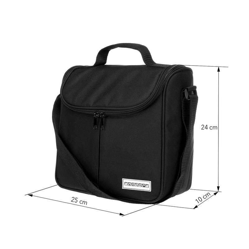 anndora Mini Cool Bag 4 Litre Lunch Bag Black