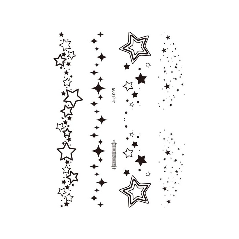 2 Blätter Temporäres Stern Tattoo Sterne Tattoo Gesicht Tattoo Sonne