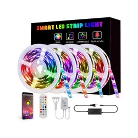 YI LIGHTING - Smart Wi-Fi RGB LED Strip Lights, Music Synced, Color Changing with Remote, App Control for Bedroom Home TV Bar (65.6 FT)