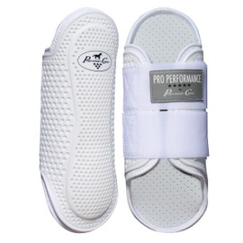 Professional's Choice Pro Performance Hybrid Splint Boot | Durable Pro Mesh Outer Layer | Integrated Strike Area | Exercise or Turnout | Waterproof | Front or Hind Legs | White Medium