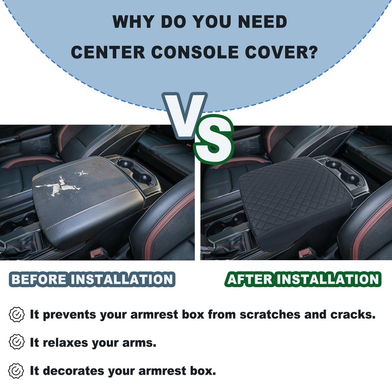 PIMCAR Center Console Cover for 2019-2024 2025 Dodge Ram 1500