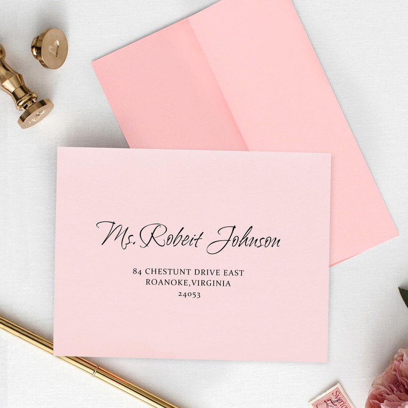 100 Pack A7 Pink Invitation 5x7 Envelopes - Self Seal,