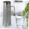 GRIRIW Beverage Kettle with Filter Lid Large Capacity Electroplated Glass