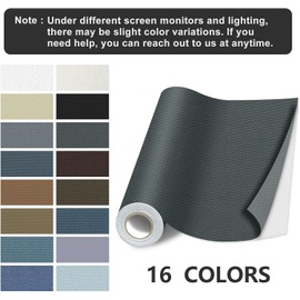Lifenion Canvas Repair Patch, 17X79 Inch Strong Sticky Fabric Repair Tape, Self-Adhesive Fabric Patch for Sofas, Tote Bags, Clothing, Car Seats, Furniture (Dark Grey, 17X79 Inch)